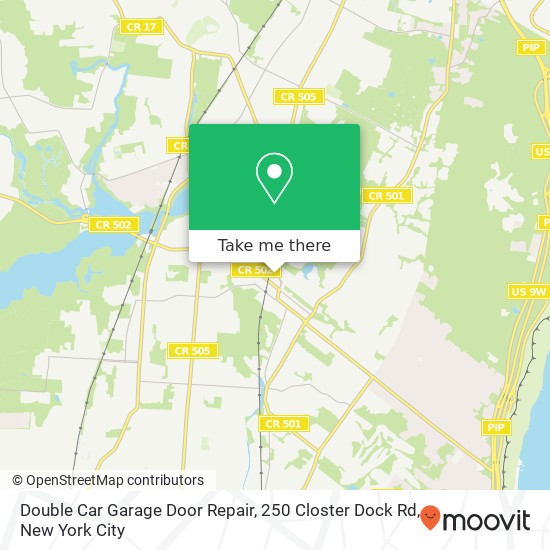 Double Car Garage Door Repair, 250 Closter Dock Rd map