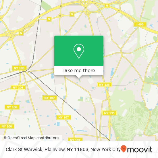 Mapa de Clark St Warwick, Plainview, NY 11803