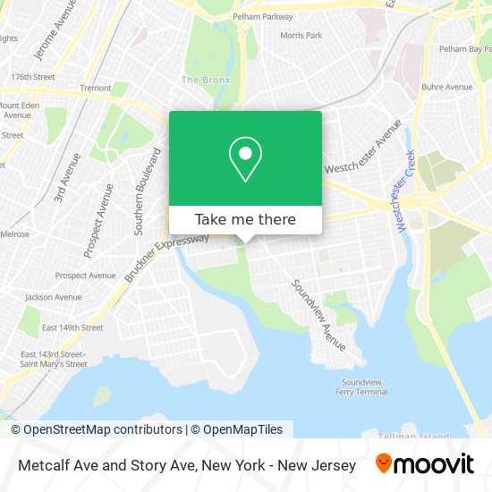 Metcalf Ave and Story Ave map