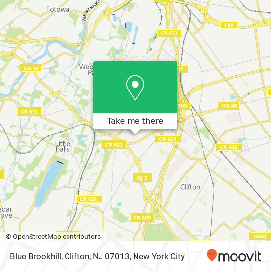 Blue Brookhill, Clifton, NJ 07013 map