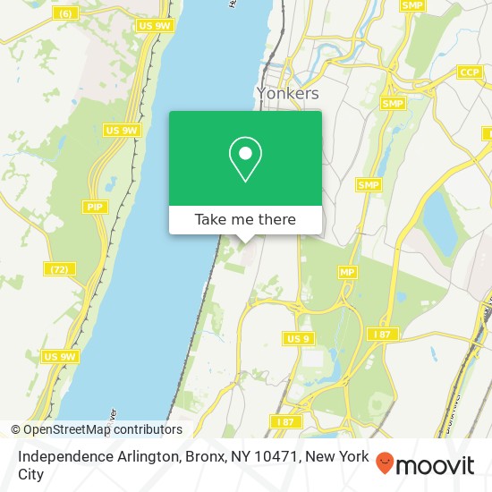 Independence Arlington, Bronx, NY 10471 map