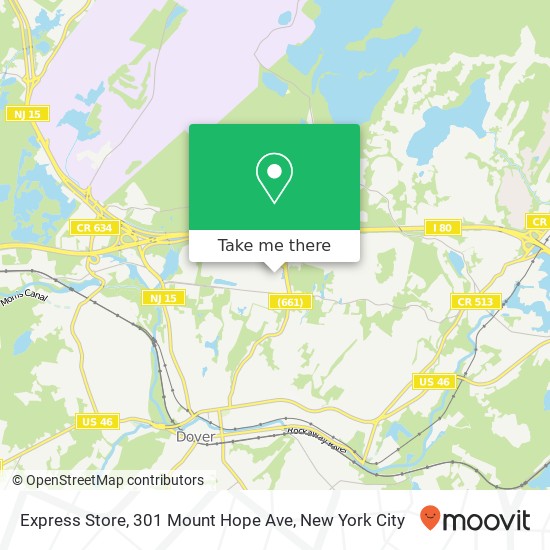 Mapa de Express Store, 301 Mount Hope Ave
