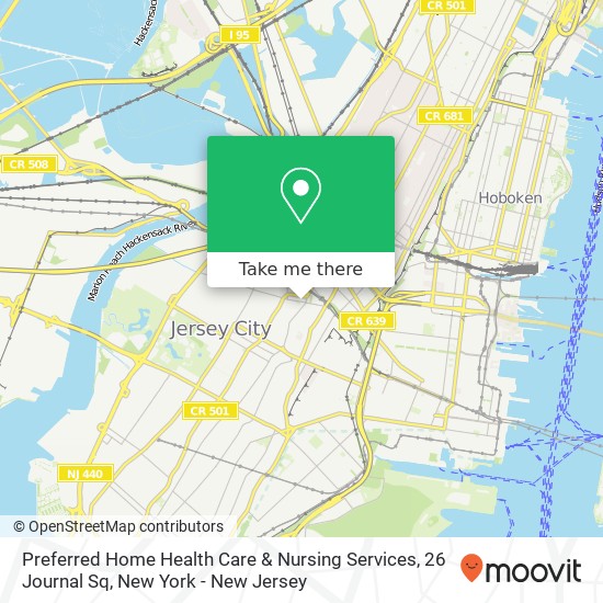 Mapa de Preferred Home Health Care & Nursing Services, 26 Journal Sq