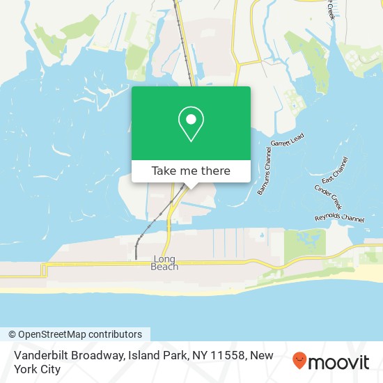 Mapa de Vanderbilt Broadway, Island Park, NY 11558