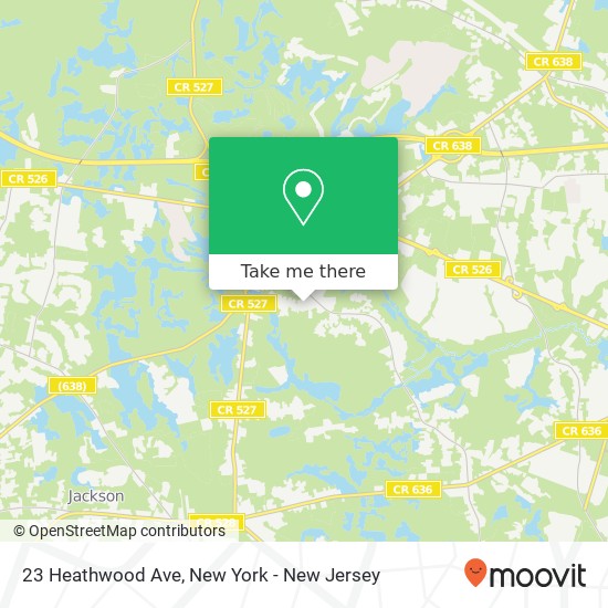 Mapa de 23 Heathwood Ave, Jackson, NJ 08527