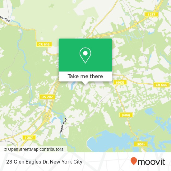 Mapa de 23 Glen Eagles Dr, Basking Ridge, NJ 07920