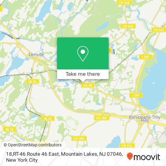 Mapa de 18,RT-46 Route 46 East, Mountain Lakes, NJ 07046