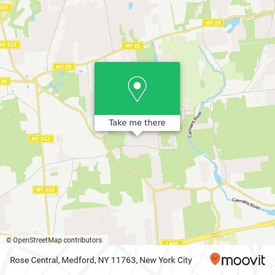 Mapa de Rose Central, Medford, NY 11763