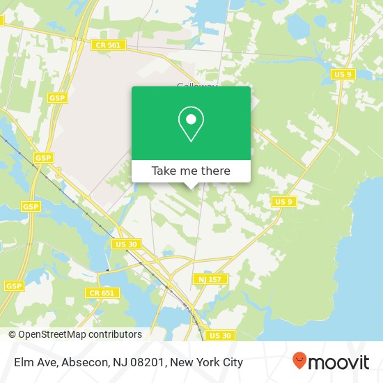 Elm Ave, Absecon, NJ 08201 map