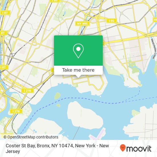 Mapa de Coster St Bay, Bronx, NY 10474
