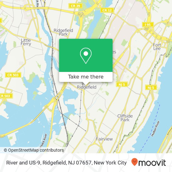 Mapa de River and US-9, Ridgefield, NJ 07657