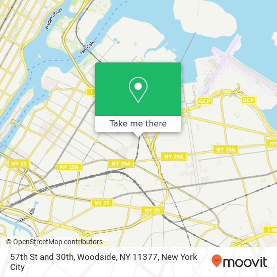 Mapa de 57th St and 30th, Woodside, NY 11377