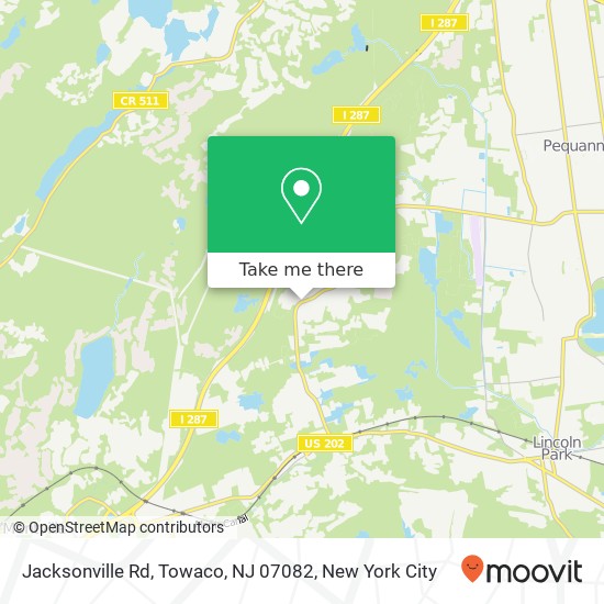 Mapa de Jacksonville Rd, Towaco, NJ 07082