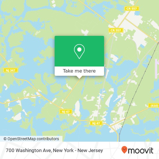 Mapa de 700 Washington Ave, Woodbine, NJ 08270