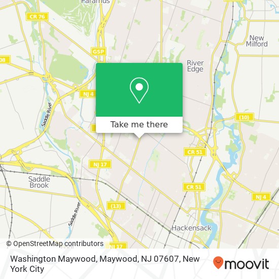 Mapa de Washington Maywood, Maywood, NJ 07607
