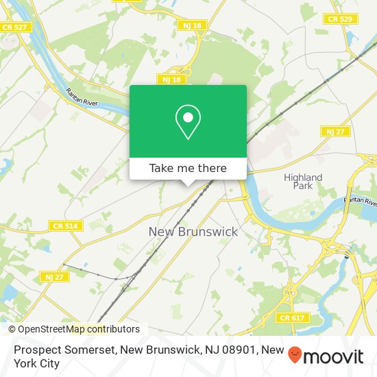 Prospect Somerset, New Brunswick, NJ 08901 map