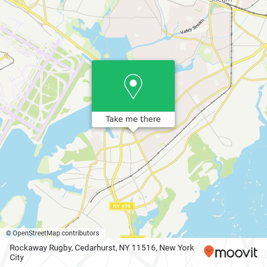 Mapa de Rockaway Rugby, Cedarhurst, NY 11516