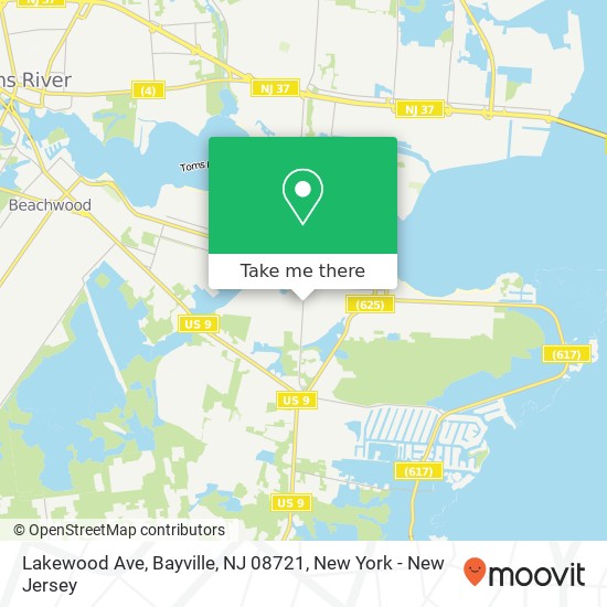 Lakewood Ave, Bayville, NJ 08721 map