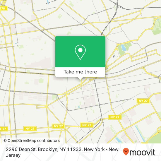 Mapa de 2296 Dean St, Brooklyn, NY 11233