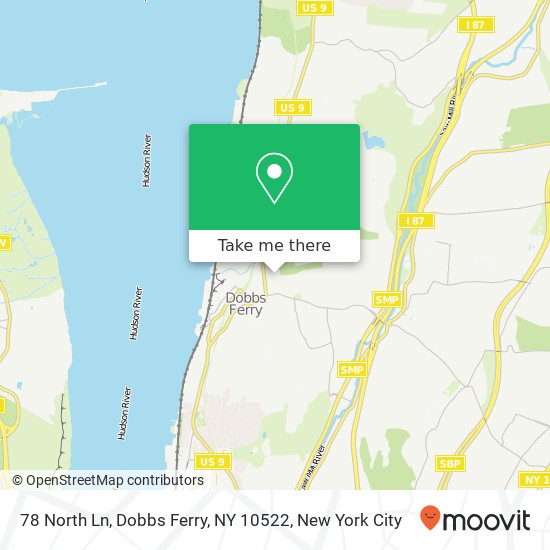 78 North Ln, Dobbs Ferry, NY 10522 map