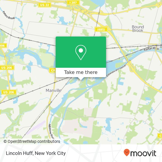 Mapa de Lincoln Huff, Manville, NJ 08835