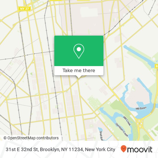 Mapa de 31st E 32nd St, Brooklyn, NY 11234