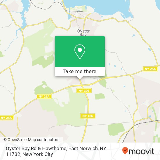 Mapa de Oyster Bay Rd & Hawthorne, East Norwich, NY 11732
