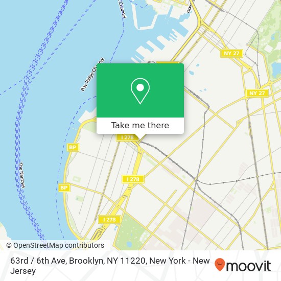 Mapa de 63rd / 6th Ave, Brooklyn, NY 11220