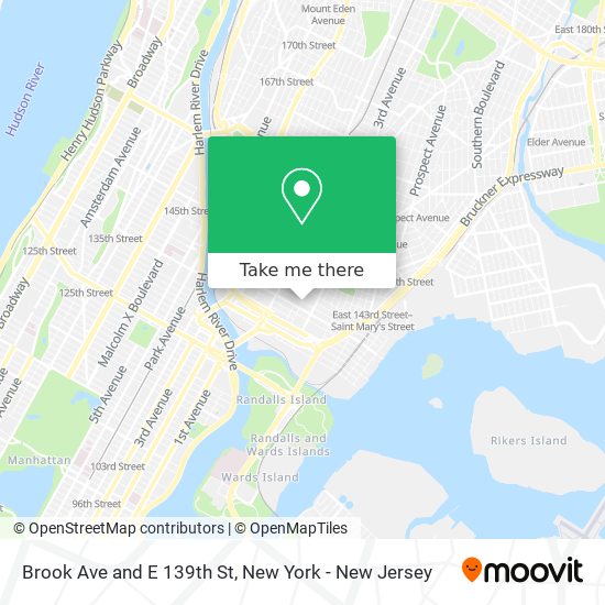 Brook Ave and E 139th St map