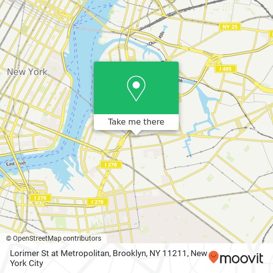 Mapa de Lorimer St at Metropolitan, Brooklyn, NY 11211