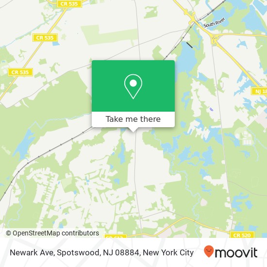 Newark Ave, Spotswood, NJ 08884 map