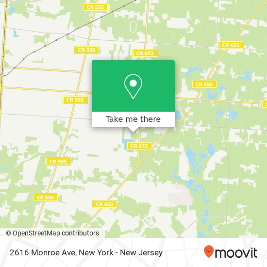 Mapa de 2616 Monroe Ave, Vineland, NJ 08361