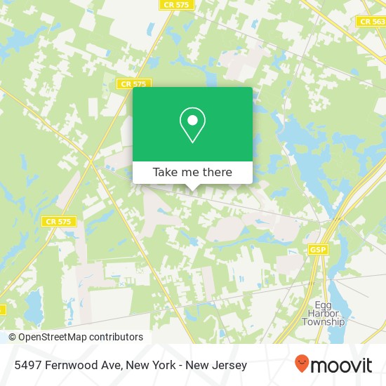 5497 Fernwood Ave, Egg Harbor Twp, NJ 08234 map