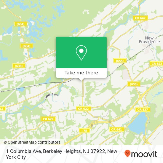 1 Columbia Ave, Berkeley Heights, NJ 07922 map