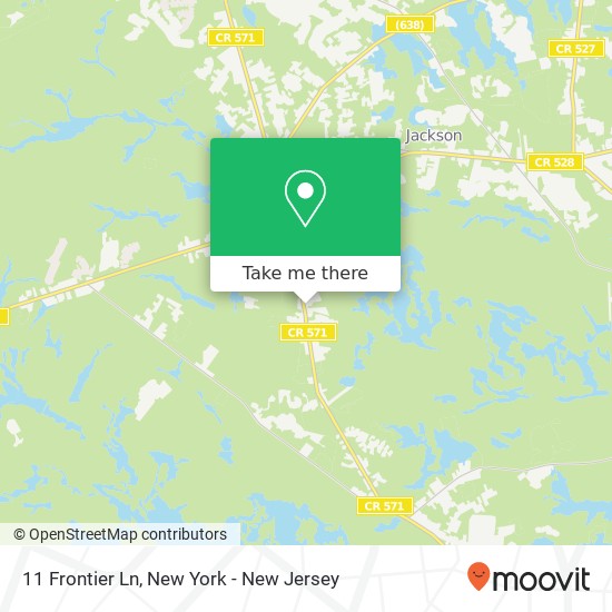 Mapa de 11 Frontier Ln, Jackson, NJ 08527