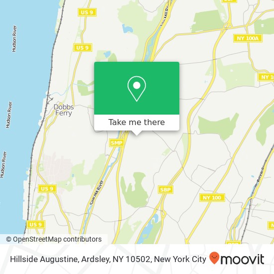 Mapa de Hillside Augustine, Ardsley, NY 10502