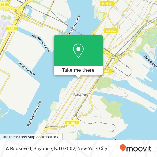 A Roosevelt, Bayonne, NJ 07002 map