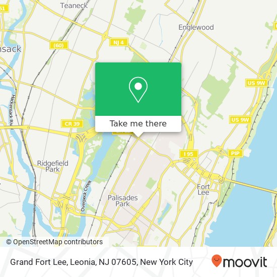 Mapa de Grand Fort Lee, Leonia, NJ 07605