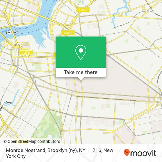 Monroe Nostrand, Brooklyn (ny), NY 11216 map