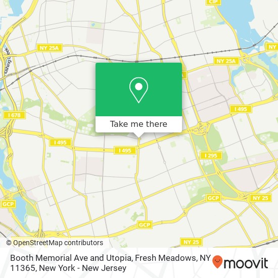 Booth Memorial Ave and Utopia, Fresh Meadows, NY 11365 map