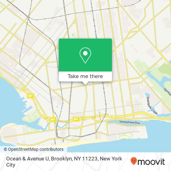 Ocean & Avenue U, Brooklyn, NY 11223 map