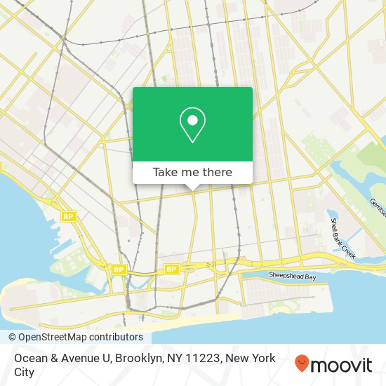 Mapa de Ocean & Avenue U, Brooklyn, NY 11223