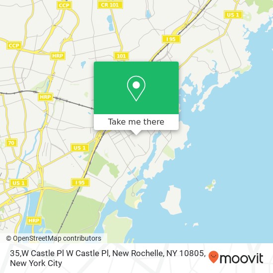Mapa de 35,W Castle Pl W Castle Pl, New Rochelle, NY 10805