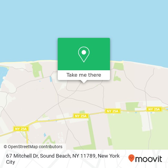 Mapa de 67 Mitchell Dr, Sound Beach, NY 11789