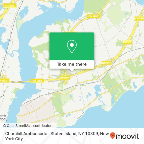 Mapa de Churchill Ambassador, Staten Island, NY 10309