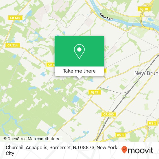 Churchill Annapolis, Somerset, NJ 08873 map