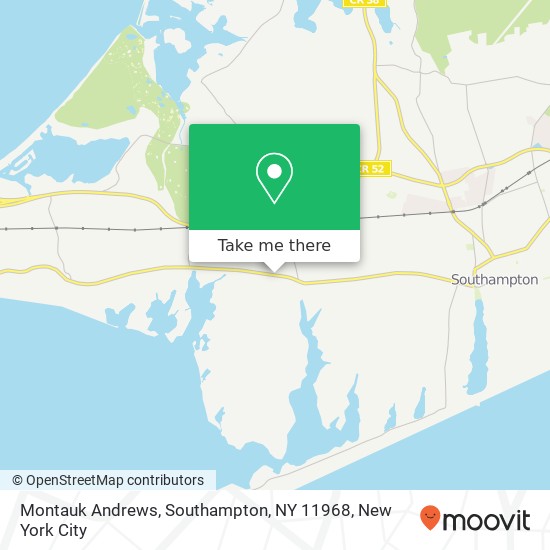 Mapa de Montauk Andrews, Southampton, NY 11968