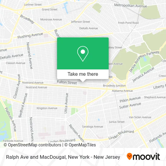 Ralph Ave and MacDougal map
