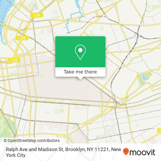 Mapa de Ralph Ave and Madison St, Brooklyn, NY 11221