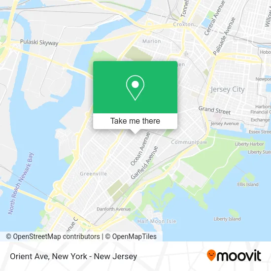 Orient Ave map